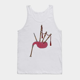 Bagpipes cartoon illustration Tank Top